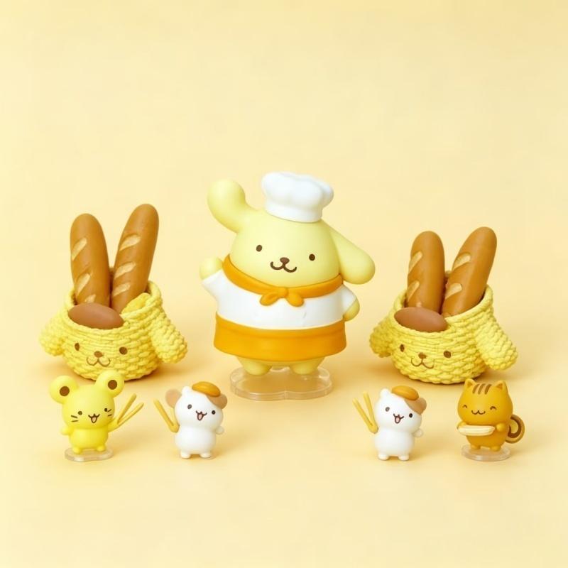 Re-Ment Pom Pom Purin Bakery Full Set Miniature Scene Toy Desk Display Decor Collectible Gift