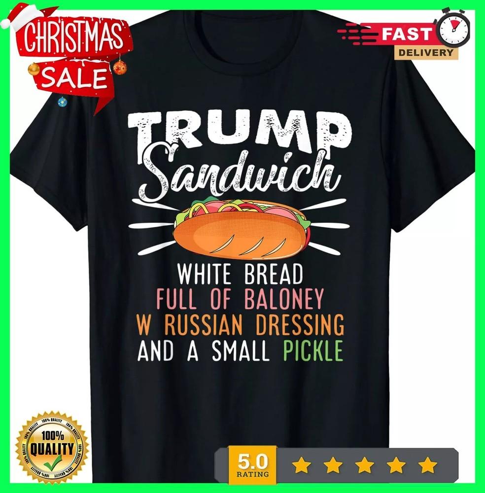 2025/Lock Him Up Trump Sandwich Anti Trump 2024 Hate Trump T-Shirt S-5XL Unisex T-Shirt M