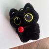 Cartoon Black Cat Plush Toy & Squeaky Bag Charm - Cute Kitten Ornament Gift