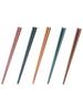 Asahi Koyo Hexagonal Commercial 5 Easy To Dishwasher and Dryer Made In Pack of 5 Chopsticks, Heat-Resistant, Grade, Colors, Approx. 22.8cm, Non-Slip,