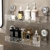 Suction Cup Organizer Removable Suction Cup Shelf Wall-mounted Shower Caddy with Strong Suction Cup Holder for Easy for Bathroom