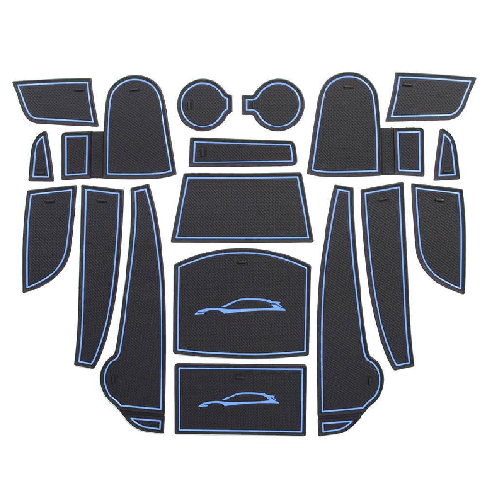 Anti-Rutsch Türschlitz-Becheruntersetzer für Hyundai Kona 2017 2018 Kauai Türrillen-Pad Getränkehalter Innenraumzubehör