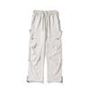 One Pants and Two Overalls, Charging Pants for Men's Summer Thin Loose Ice Silk Straight Large Size Casual Long Pants