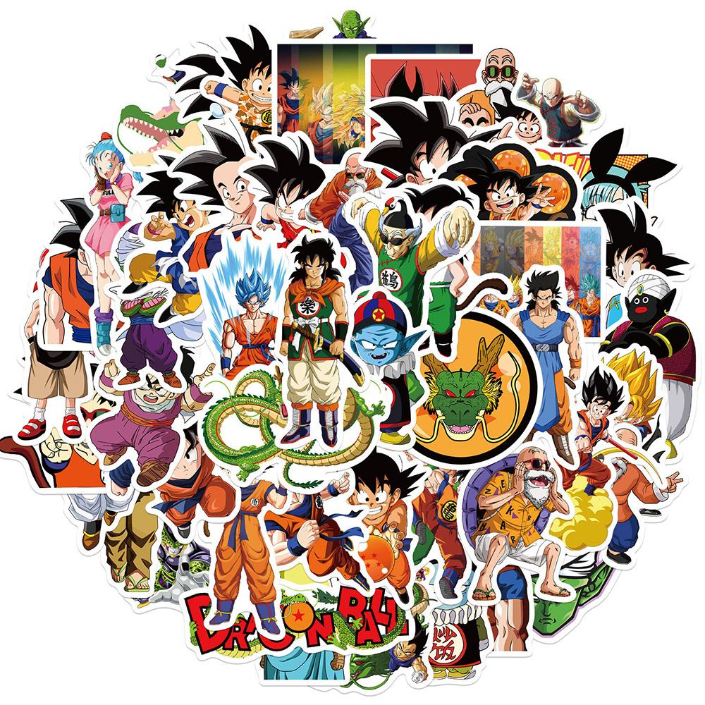 10/30/50pcs Japanese Dragon Ball Anime Stickers Super Saiyan Son Goku Cartoon Decals Laptop Suitcase Phone Car Cool Sticker Toy