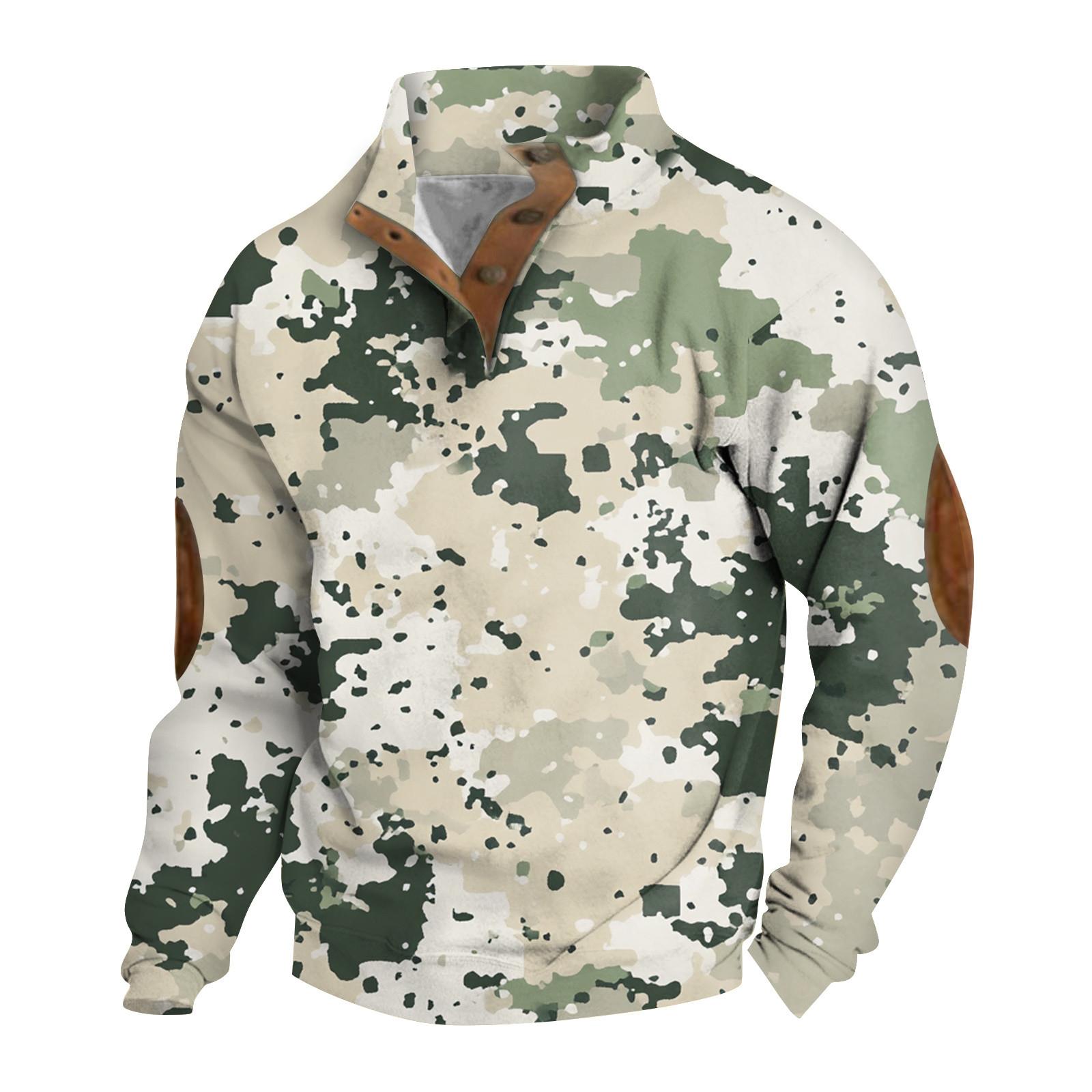 

Весна та чоловічий світшот зі стоячим коміром - це повсякденні светри для активного відпочинку XXL зелений