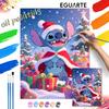 Stitch Christmas Oil Painting Hand Painting Art Kit Coloring Painting Handmade Diy Home Decoration Gift