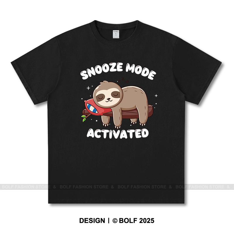 

Футболка с принтом «Режим сна активирован» 100% хлопок, свободные футболки с принтом для мужчин и женщин, летние топы Lazycore Streetwear M чёрный