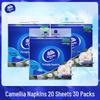 Vinda 4-Layer Camellia Print Tissue - 20 Portable Pulls