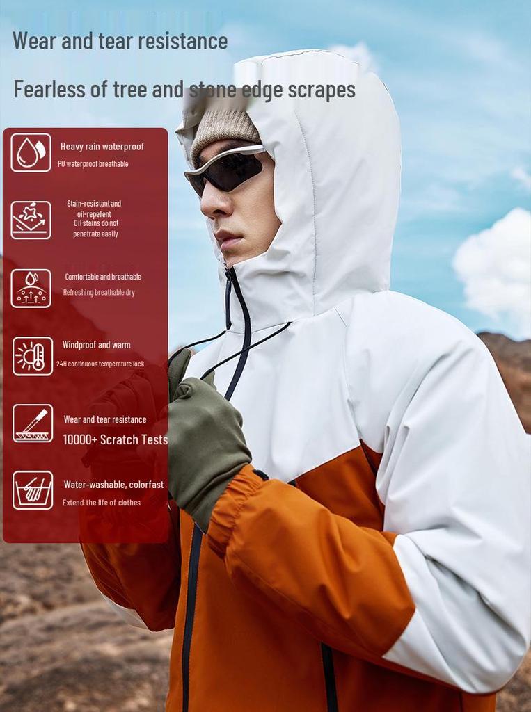 Unisex Outdoor Waterproof Windbreaker Jacket