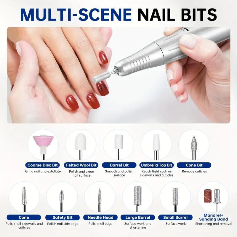 Wiederaufladbarer MS-901 Tragbarer Nagelfräser - Hochgeschwindigkeits-Nagelentfernung (Juni 2025 Modell)