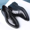 2025 Autumn and Winter Korean Version of British Style Velvet Business Dress Leather Shoes Men's Platform Business Wear Men's Shoes Heightening We