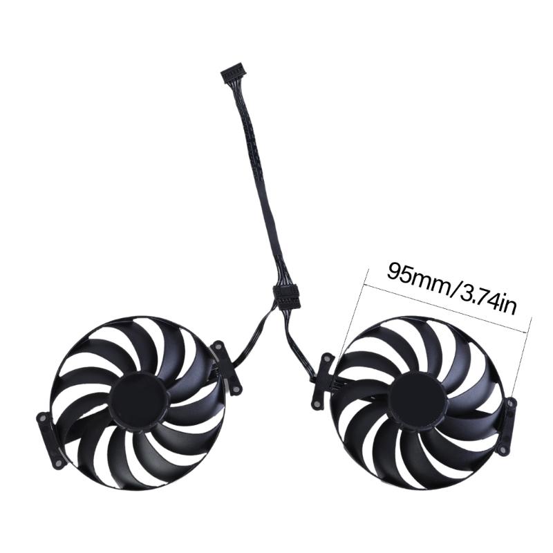 2Pcs T129215SU 95mm 7Pin Video Card Cooling Fan For RTX3070 Graphics Card Coolers Fan Accessories Replacement