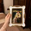 Decorative Portrait Frame for Table Placement, Raised Border Photo Accent for Entryway Tables, Living Room Shelves, and Bedroom Furniture