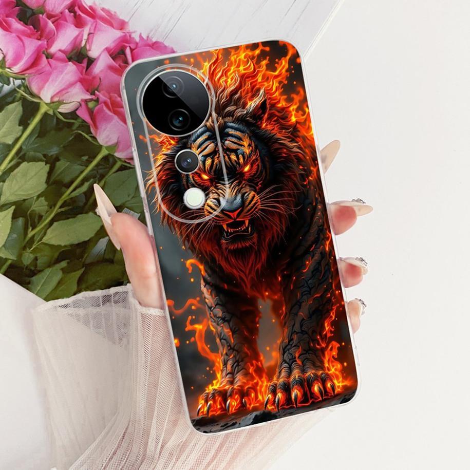 For Vivo V40 V2348 Case V40 Pro V2347 Cover Luxury Dragon Cartoon Soft Silicone Phone Case For Vivo S19 Pro T3 Ultra Funda Coque