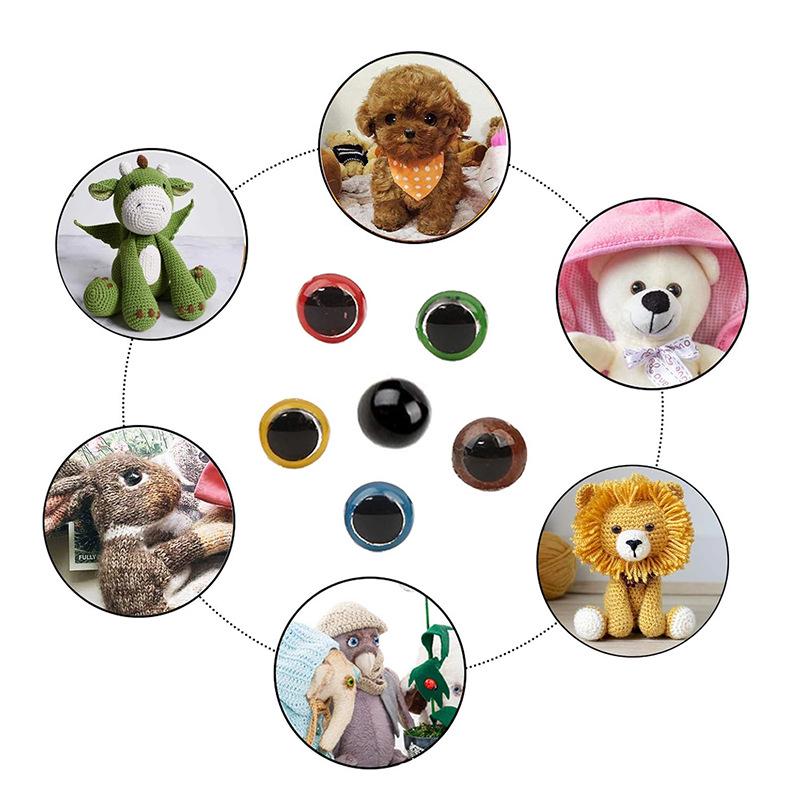 Colorful Plush Toy Plastic Eyes: Cartoon Animal Art Eye for Crochet Dolls and DIY Crystal Simulation