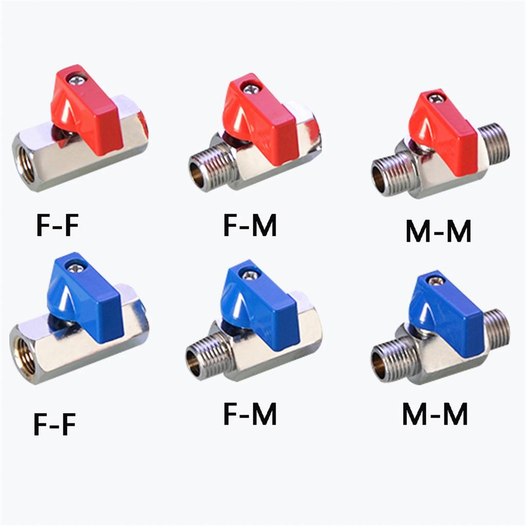 1PCS Brass Mini Ball Valve 1/8" 1/4" 3/8" 1/2" Male-Male/Female-Male/Female-Female Air Compressor Water Gas Oil Shut Off Valve