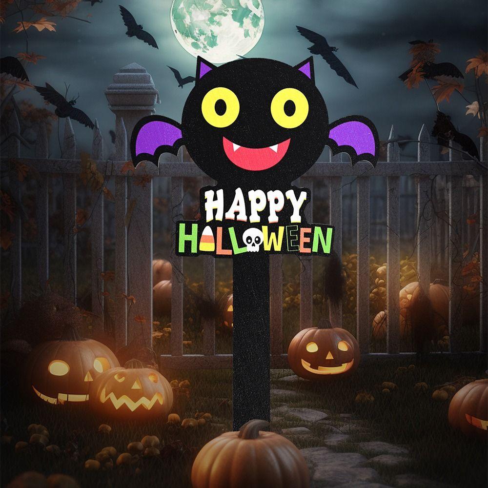 Lightweight Garden Wooden Signs Creative Garden Lawn Stakes Halloween Yard Sign  Outdoor Decor