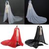 Ghost Cosplay Bride Adult Hooded Cape Cloak Gauze Material Women White Red Black