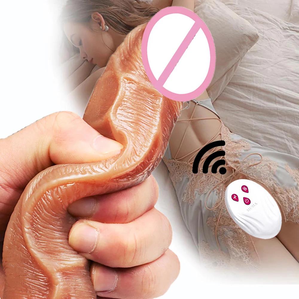 Thrusting Rotation Remote Control Dildo Anal Vibrator Female Realistic Penis Gay Suction Cup Masturbator Couple Women Sex Toys