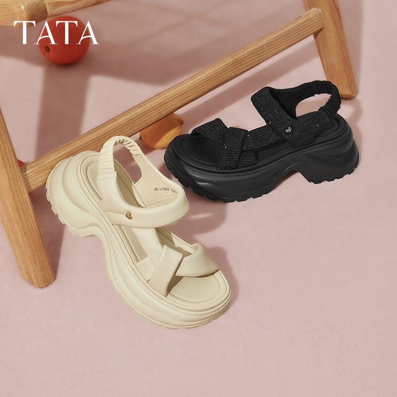 TATA Women s Casual Platform Sport Sandals 38 чёрный