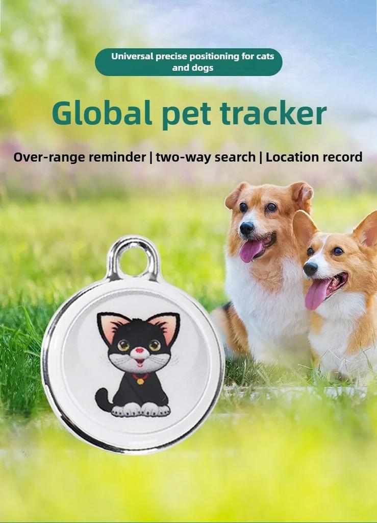 Waterproof Smart GPS Tracker for Pets Bluetooth-Compatible Real-Time Tracking Locator for Dog Cat Collar Anti-Lost Device