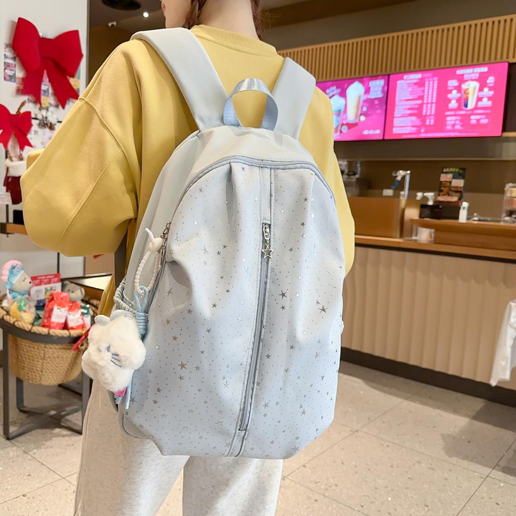 Schoolbag Korean Version Ins Little Star Schoolbag for Female Junior High School Students with a Sense of High-end Niche Does Not Collide