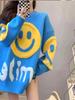 Osaka Los Gebreide Trui Dames Herfst Winter Mode Casual Werk Lange Mouw Lachende Ronde Hals Pullover