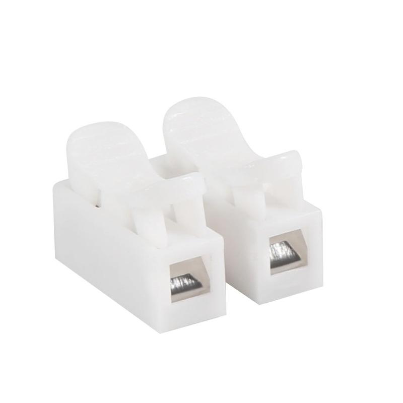 50pcs 2 Pole Quick Splice Lock Wire Connectors Chandelier Terminals Electrical Cable Terminals For Safe Splicing Into Wire