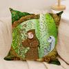 The SSecret of Kells Cushion Cover Soft Plush Fabric DoubleSided Printed Sofa Cushion Cover for All Seasons Home Decor Gift
