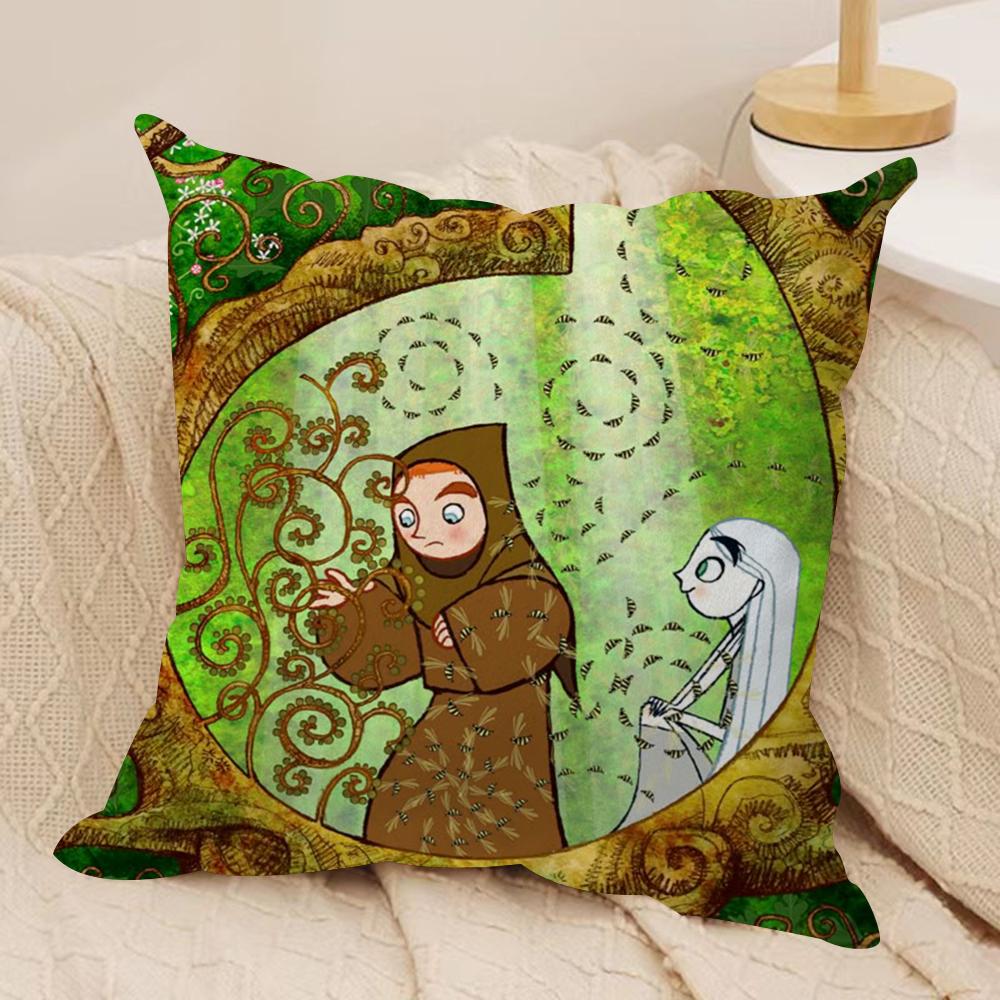 The SSecret of Kells Cushion Cover Soft Plush Fabric DoubleSided Printed Sofa Cushion Cover for All Seasons Home Decor Gift