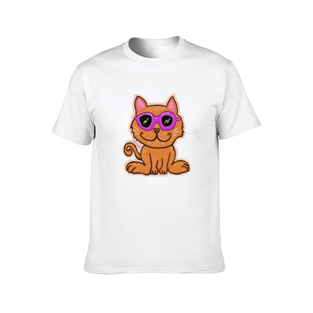 T-shirt Chat Cool t-shirts homme haute qualité marque de luxe t-shirts en coton homme 100 T-shirt