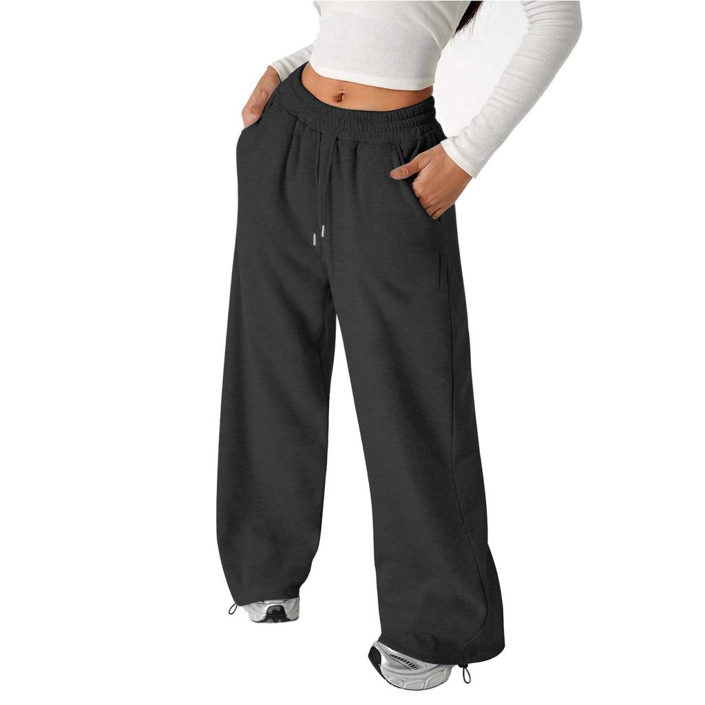 Unisex Kids Color Loose Fit Wide Leg Sweatpants Casual Joggers