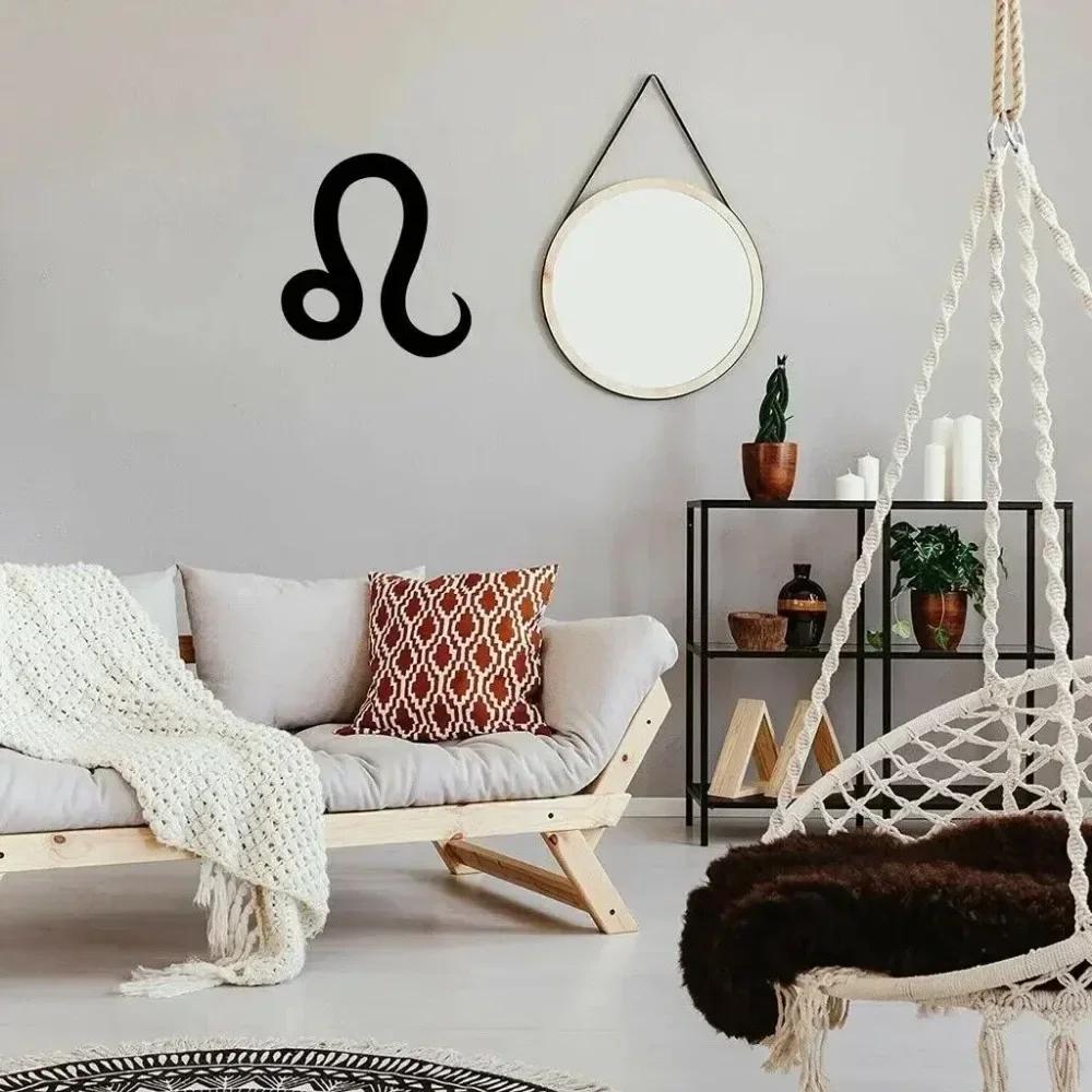 Символ гороскопа Льва Металлическая Настенная Живопись: Шикарный декоративный акцент — фото 4