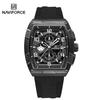 Creative Barrel-Shaped Small Dial Men Wristwatch Waterproof Quartz Watches Chronograph Date Display Reloj Hombre