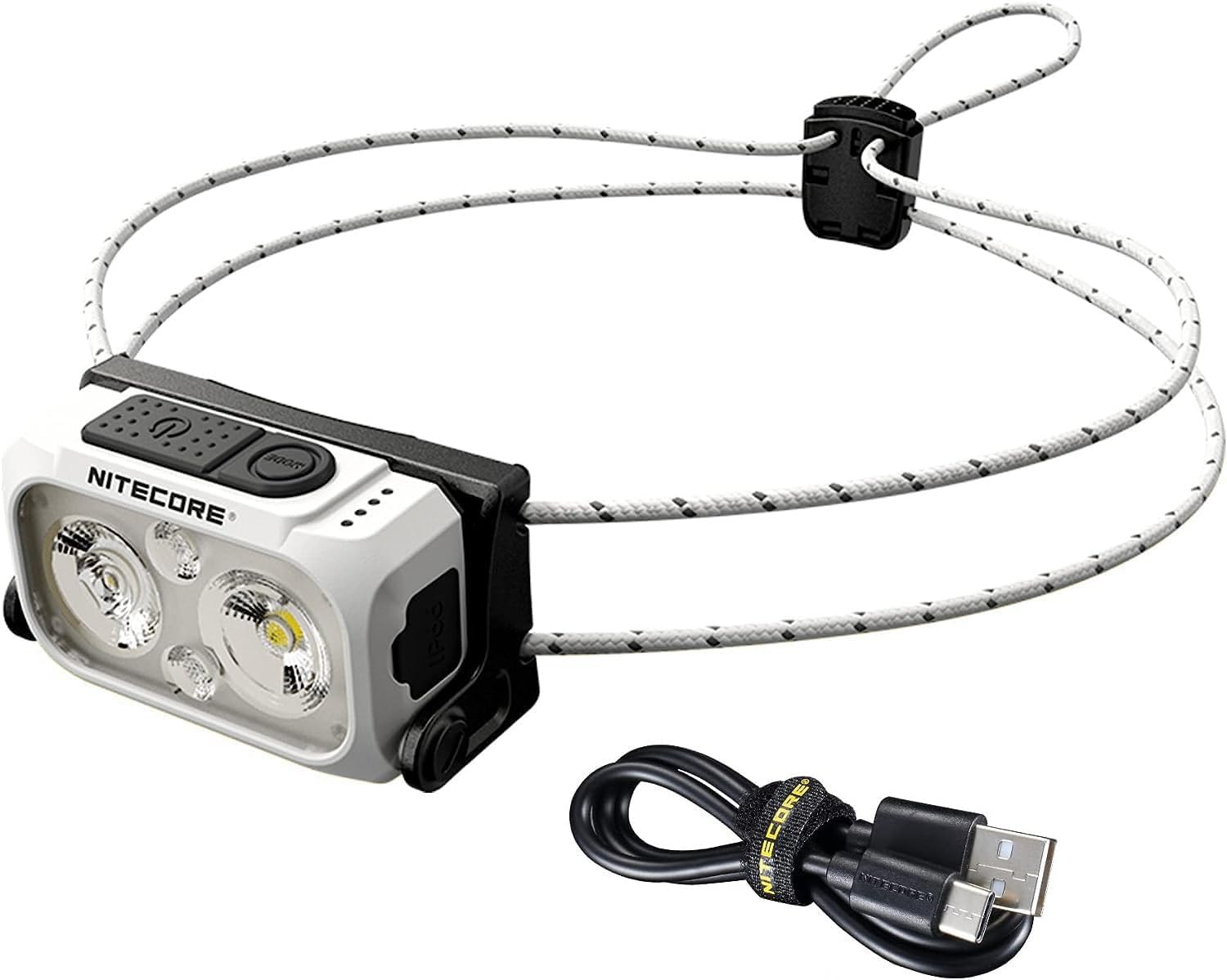 

Налобный фонарь NITECORE NU21 360 с кабелем в комплекте, люмены, сверхлегкий, перезаряжаемый через USB-C, белый