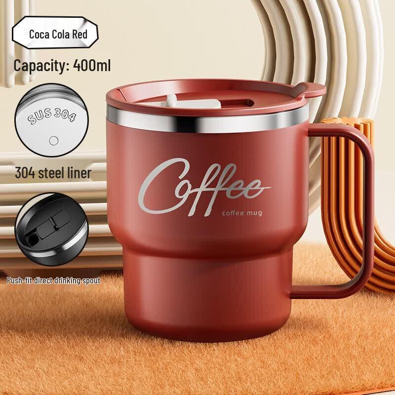 ZISIZ Stainless Steel Portable Mug with Lid