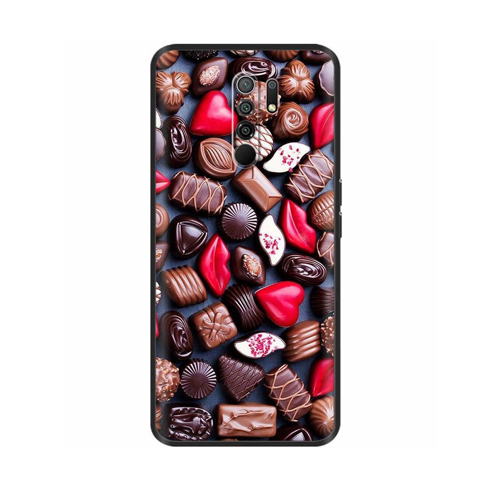 Silicon Case for Xiaomi Redmi 9 Redmi9 Case Back Cover Coque Funda Shell Soft Black TPU Cute Cartoon Phone Bag Bumper Protective