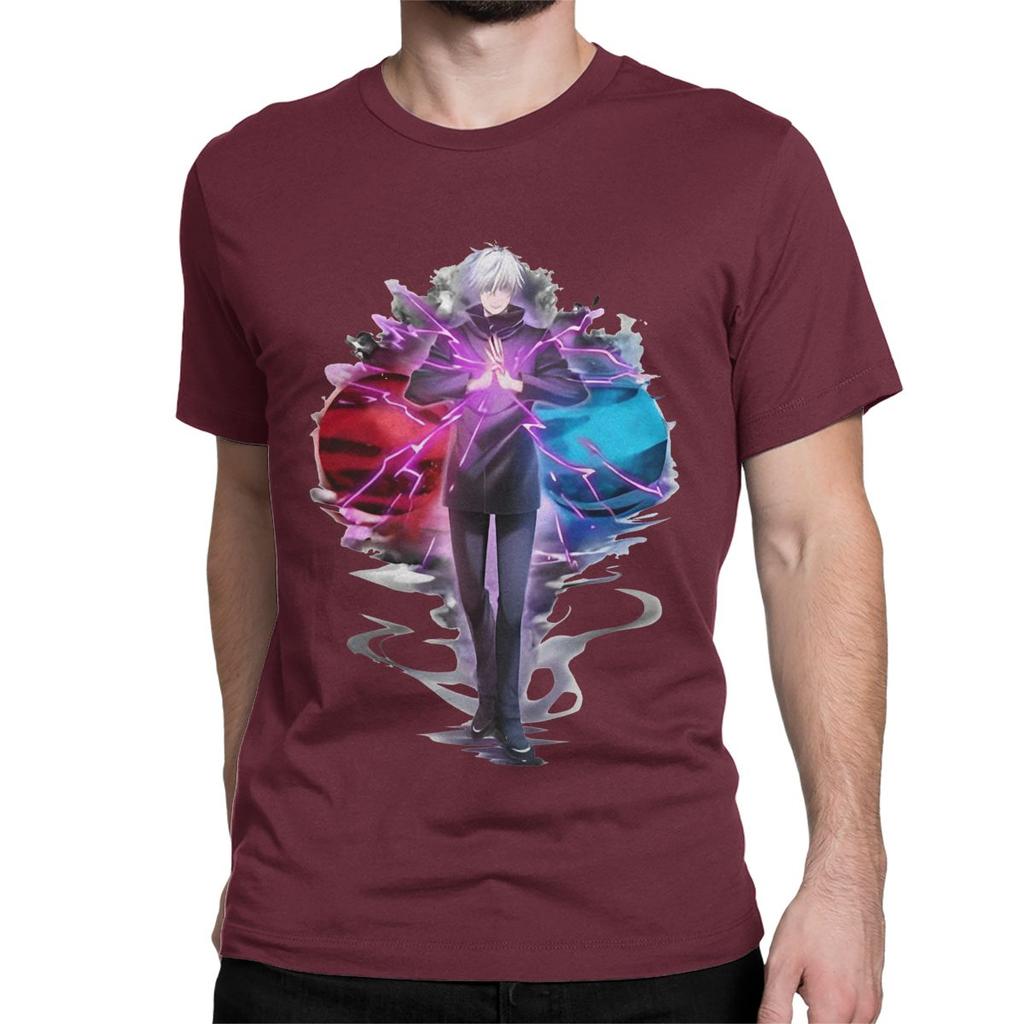 Pánská Dámská Jujutsu Komiksová Kaisen Trička Anime Čistá Bavlna Oblečení Vtipná Trička s Krátkým Rukávem a Kulatým Výstřihem Nápad na Dárek Trička