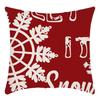 New Christmas Elk Santa Elk Print Pillow Home Sofa Cushion Cover