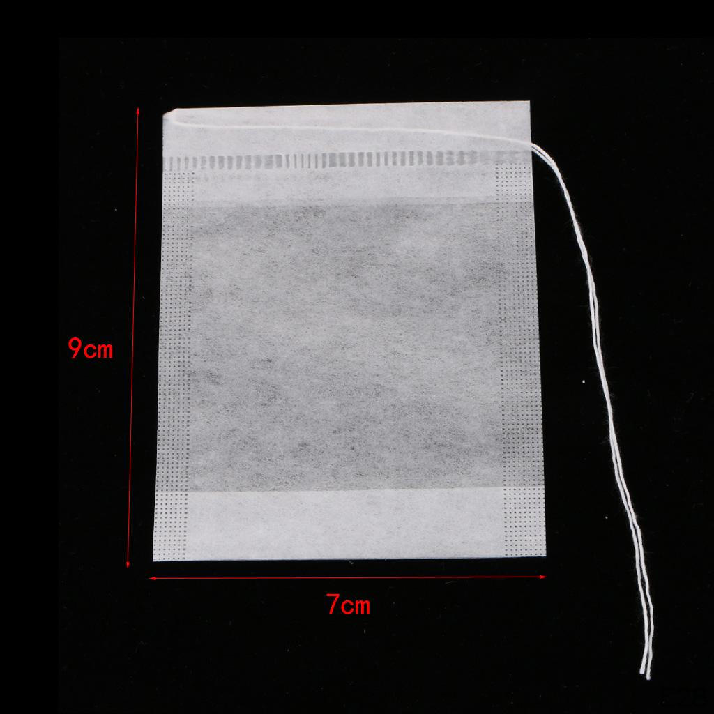 100 Pack Empty Teabags Filter Disposable Tea Infuser Drawstring Loose
