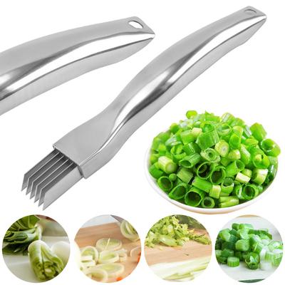 1/2/3Pcs Green Onion  6 Blades Spring Onion Slicer Stainless Steel Scallion Cutter Shred  for Cucumber Kiwi Potato