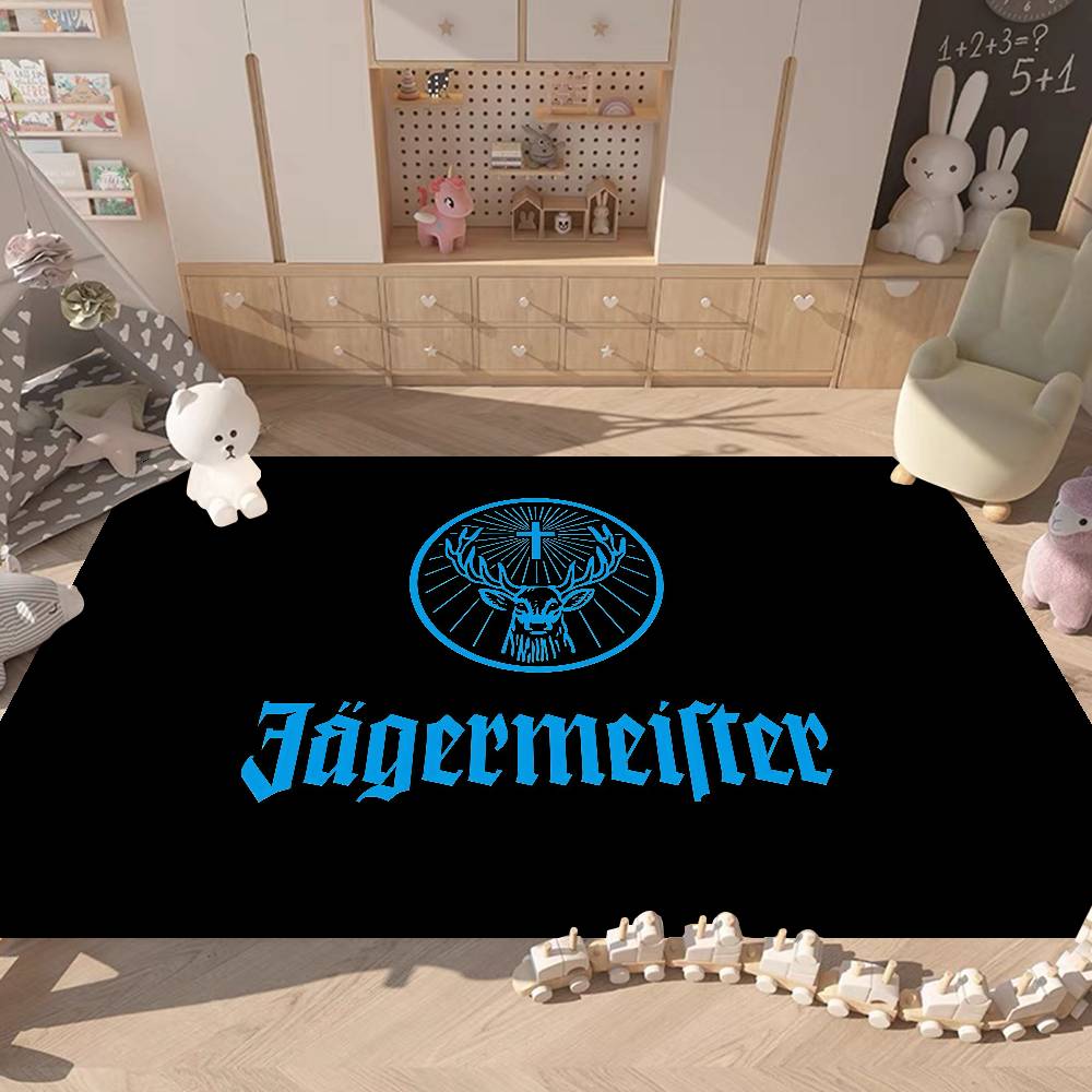 Tappetino J-Jagermeisteres Logo Stile Nordico Camera da Letto Soggiorno Tappetino Casa Balcone Antiscivolo Alfombra