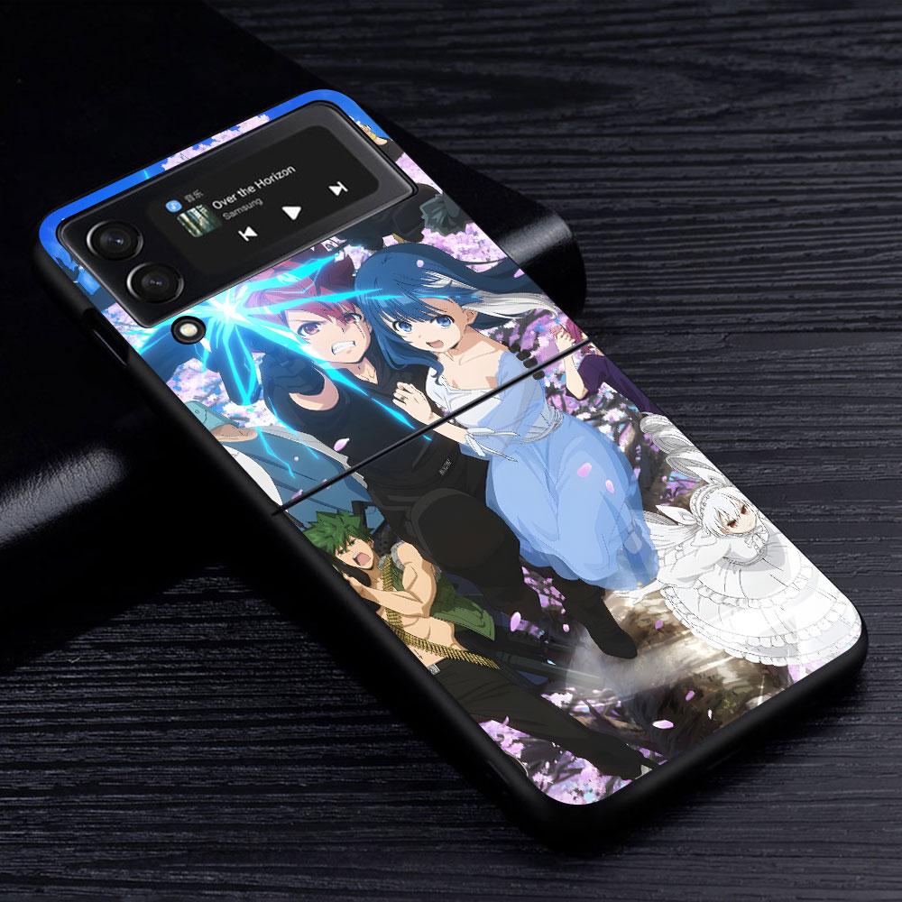 Mission Yozakura Family Case for Samsung Galaxy Z Flip4 Flip3 5G PC Hard Cell Phone Shell Z Flip 4 3 Black Zflip4 Zflip3 Cover