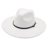 Belt Buckle Top Hat Jazz Hat Men'S And Women'S Felt Hat Woolen Hat Wool Versatile Street Shot