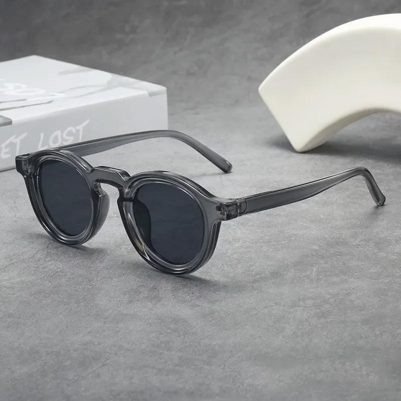 Latest Vintage Circular Small Spectacle Frame Frame Sun Glasses Glasses Personalized High-end Male and Womens Eyeglasses Trendy Trend UV Resistant