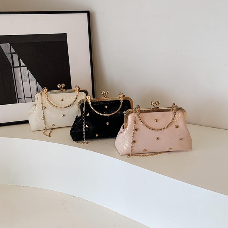 Fashi Small Tote Women's Evening Bags Elegant Love Ladies Chain Shoulder Crossbody Bag Dinner Top-handle Female Handbags Purse