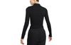 Nike Crop Tops Women's Black Crew Neck Moderate DV7881-010