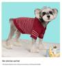 Autumn Striped Button Knitwear for Pets: Cozy Two-Legged Sweater for Dogs & Cats