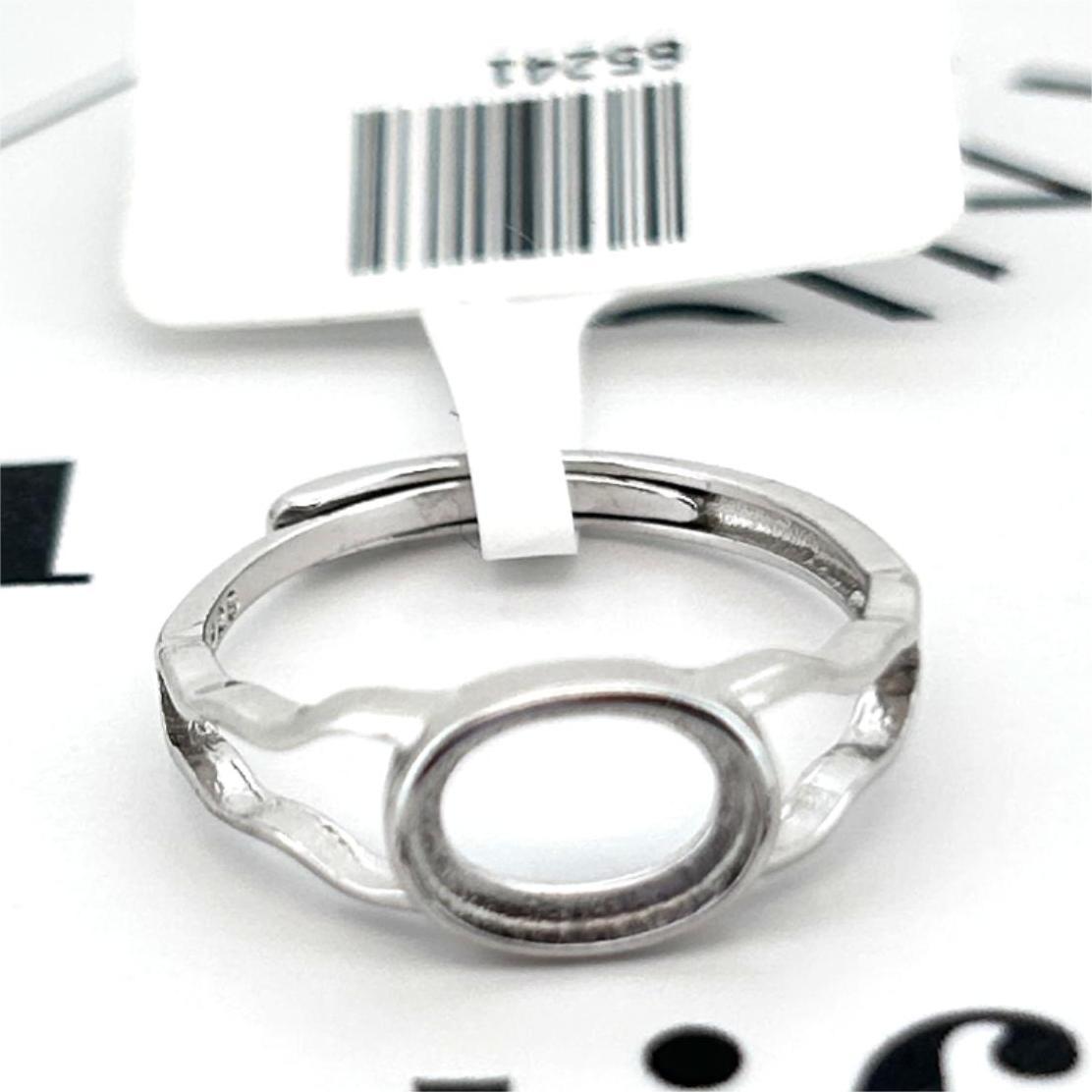 

Оправа для кольца из стерлингового серебра 925 пробы, овальная 6x8, с плоским дном, с покрытием из белого золота, для самостоятельной сборки Adjustable