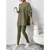 Fashionable Women's Two-piece Zipper Sweatshirt Wide-leg Sweatpants Casual Suit